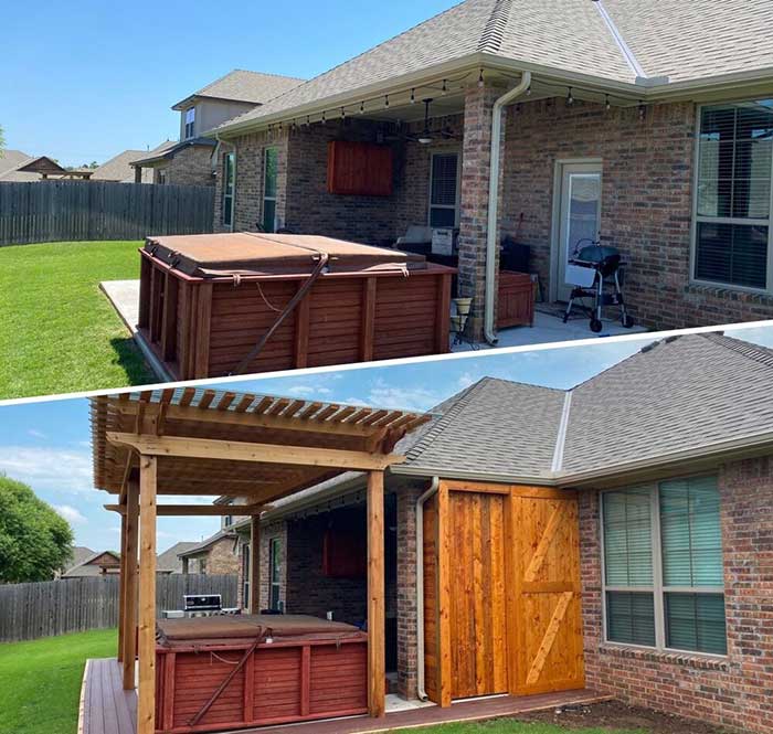 Custom Pergola Covered Patio Installation